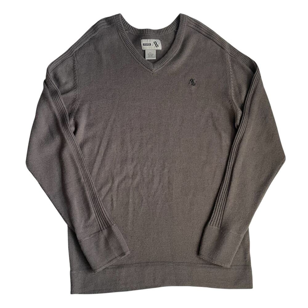 Atwater Mens Gray Wool-Blend Pullover Sweater XXL – Long Sleeve Casual Knit